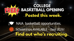 FREE college basketball opening get recruited and play college basketball.
